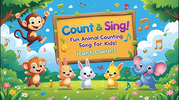 Learn to Count with Animals 🐵🐰🐘 Fun Animal Counting Song for Kids! | Learn to Count 1-5