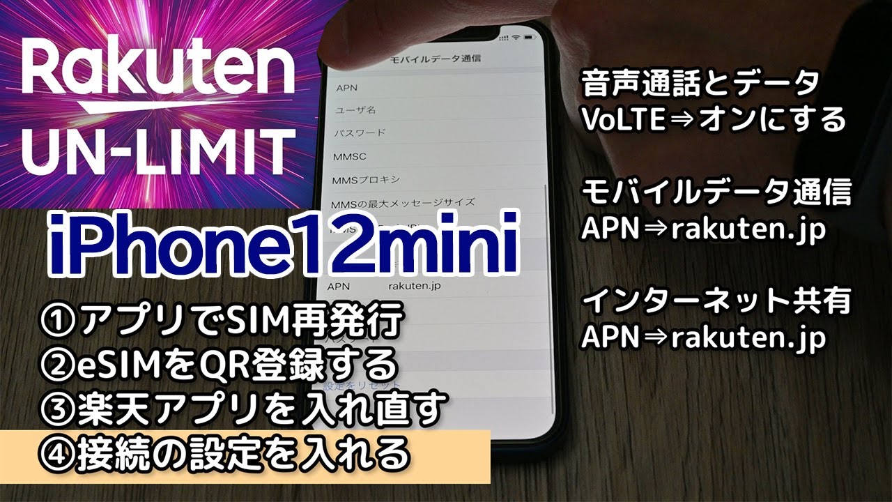 Iphone12 Mini 楽天モバイルをesimで追加すっぞ Youtube