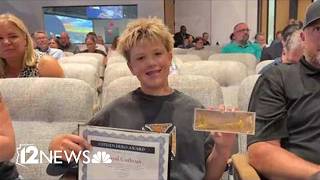 Gilbert boy honored for helping woman lost in the heat
