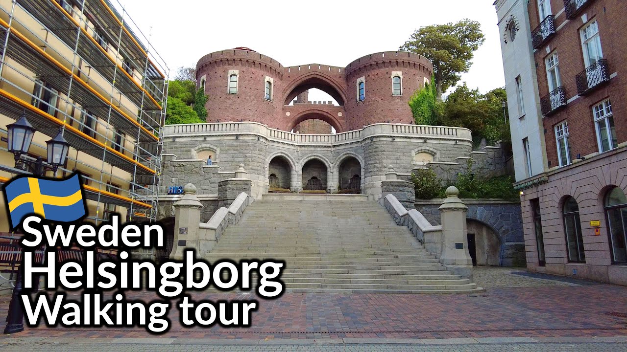 Sweden. walking tour of Helsingborg, the town connecting Sweden and Denmark by ship for a millennia