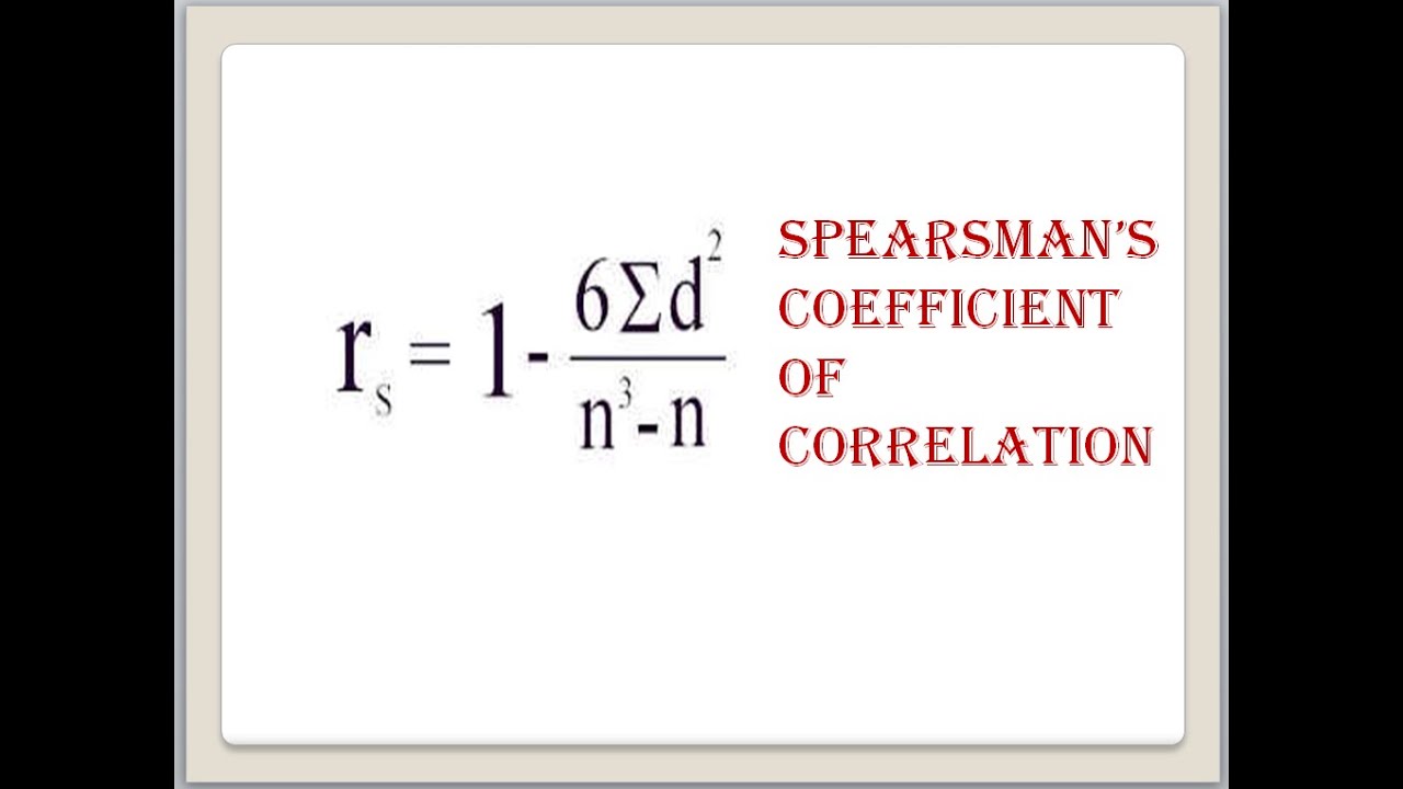 Coefficient Of Correlation By Spearson S Rank Difference Method 11th Economics Part 1 By Shiv