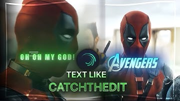 Ae inspired text effect like @catchthedit in Alight Motion | XML