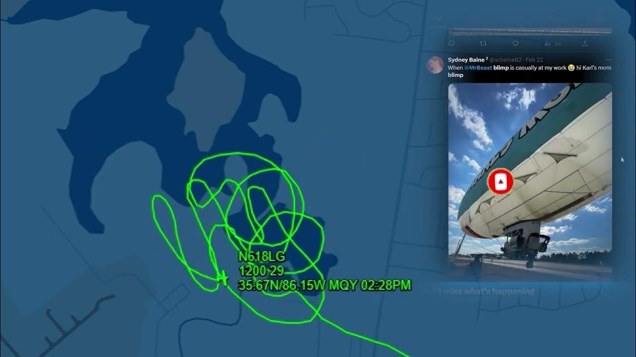 MrBeast Blimp Location N618LG YouTube