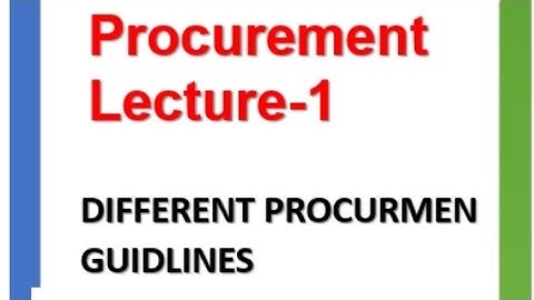 what is procurement, PPRA,KPPRA,