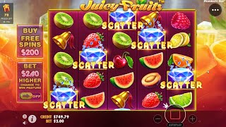 Insane 5 Scatter On Juicy Fruits huge Profit