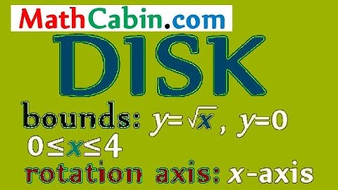 ∫ Volume by Rotation Integration: Disk Method problem ! ! ! ! !