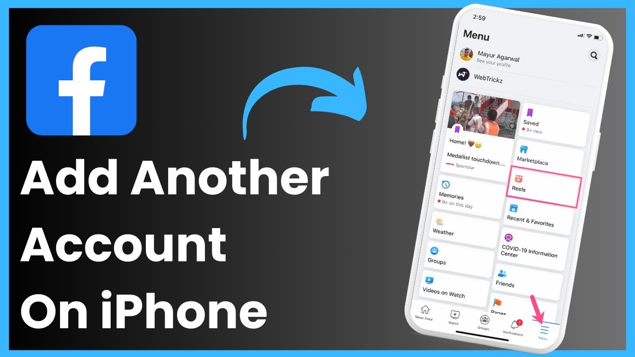 How To Add Another Account On Facebook IPhone YouTube