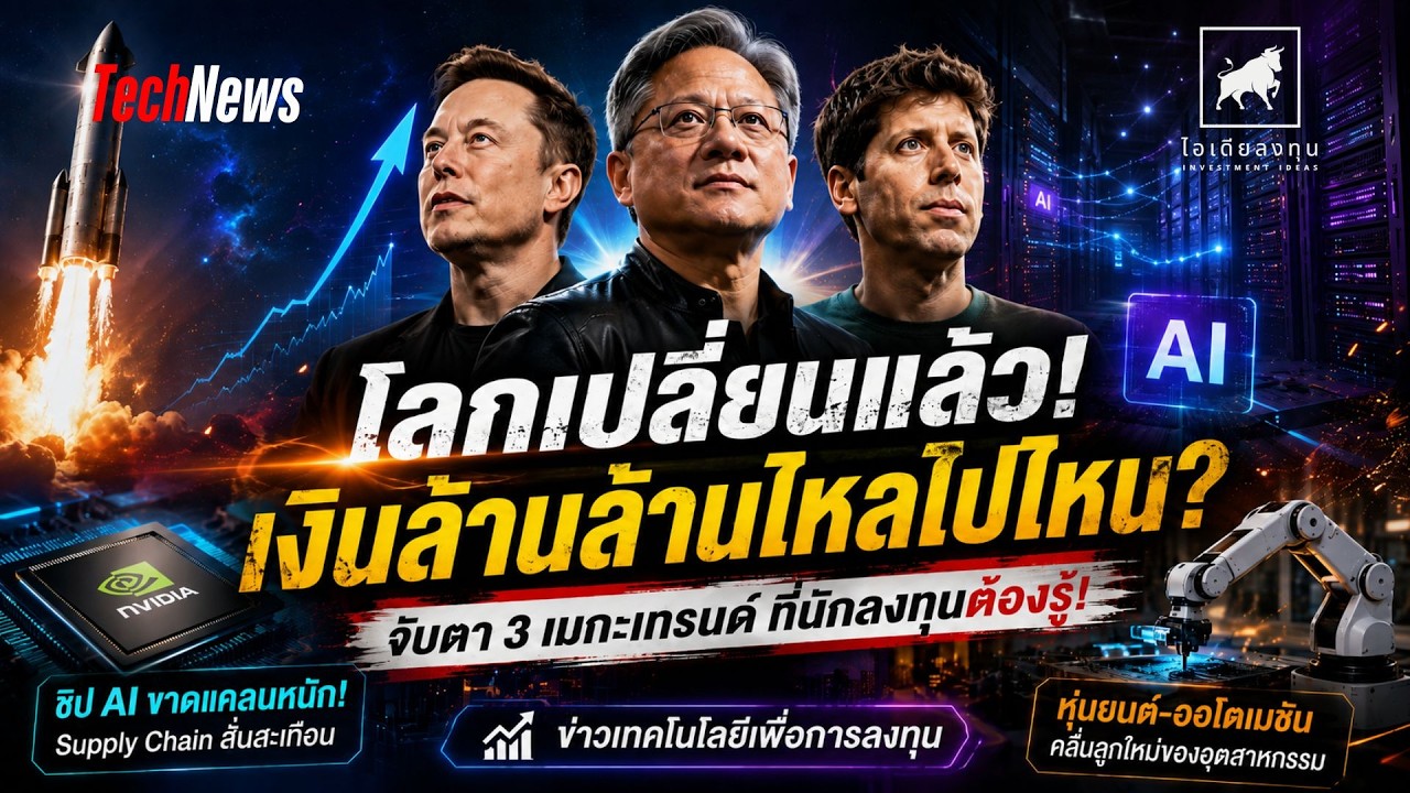 ⁣โลกเปลี่ยนแล้ว! เงินล้านล้านไหลไปไหน SpaceX, AI Infra, ชิปเอเชีย นักลงทุนต้องรู้ #ไอเดียลงทุน