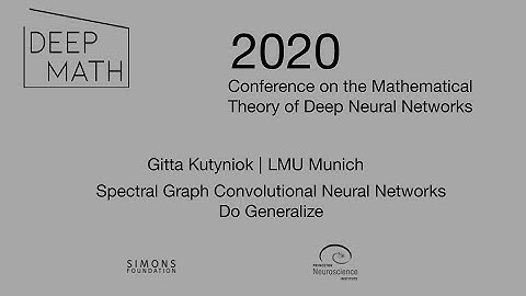 Gitta Kutyniok - Spectral Graph Convolutional Neural Networks Do Generalize