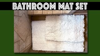 ITSOFT Non Slip Shaggy Chenille Bathroom Mat Set