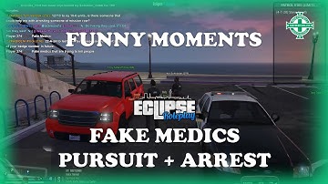 Eclipse RolePlay, LSPD, FAKE MEDICS! Funny pursuit + arrest