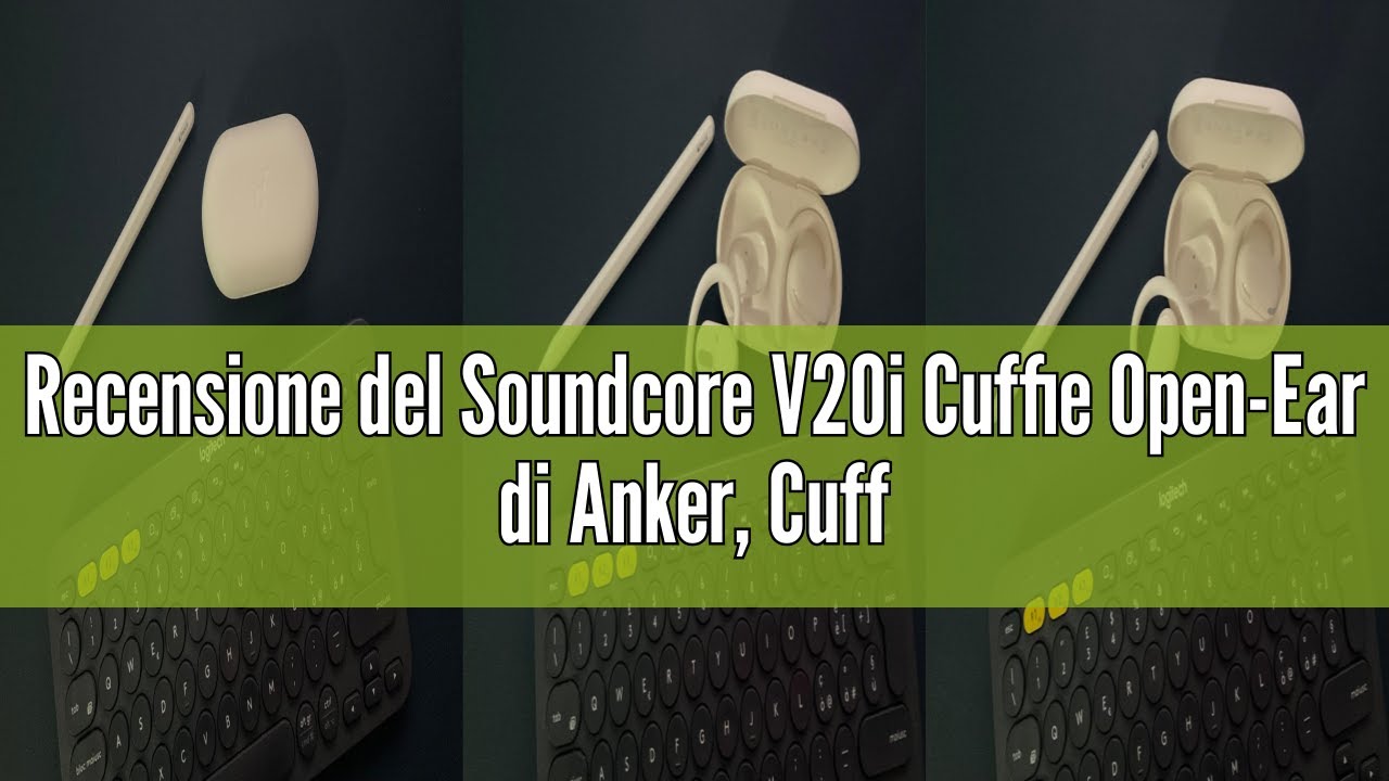 Soundcore V20i Cuffie Open-ear Blu – Ganci Auricolari, Bassi Profondi, Impermeabili, 36h Di Riproduzione