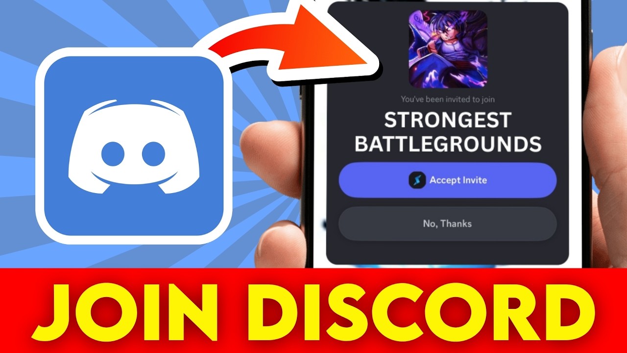 How to Join THE STRONGEST BATTLEGROUNDS Discord Server on MOBILE - YouTube