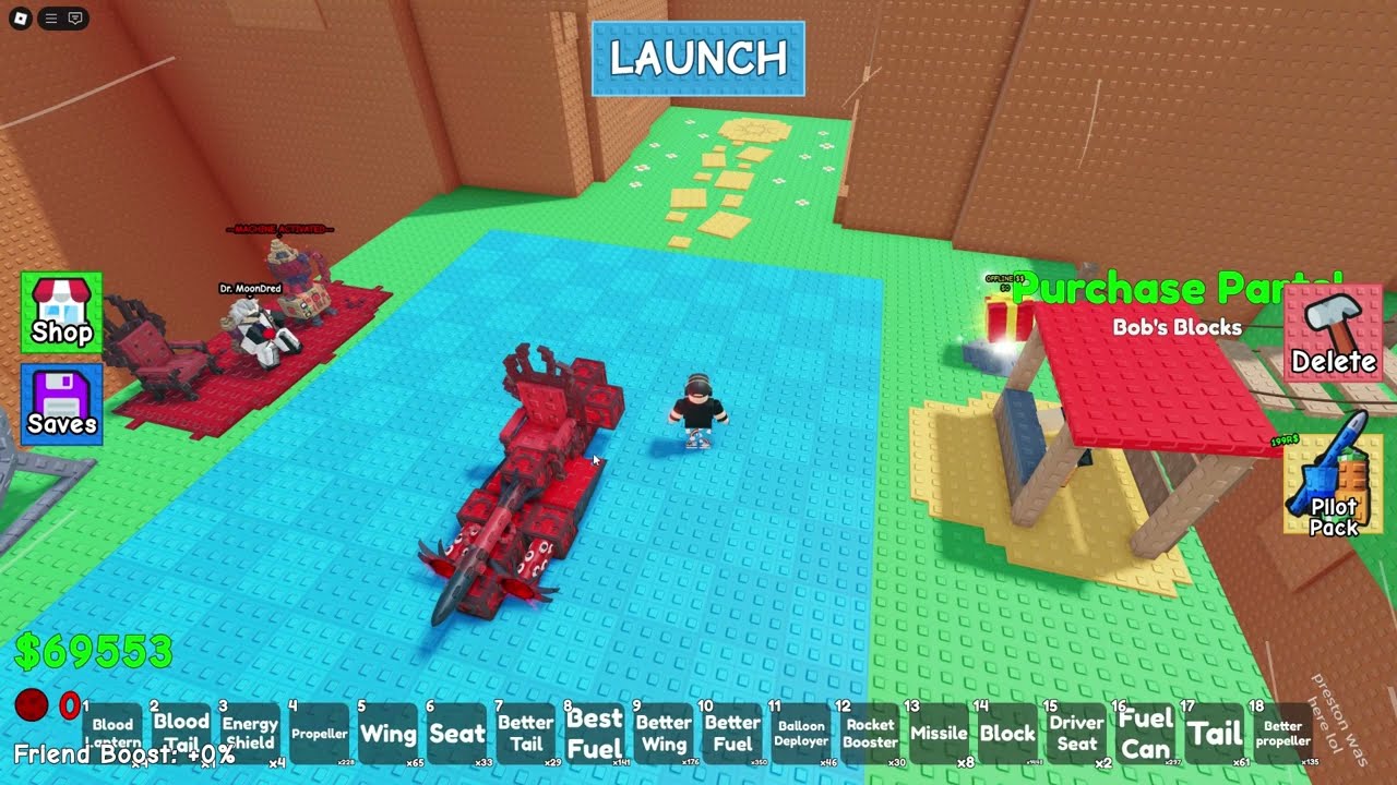 Plane Made Only Of BLOODMOON Event Blocks!!