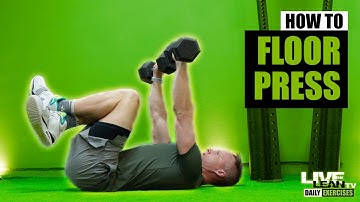 How To Do A FEET UP DUMBBELL FLOOR PRESS | Exercise Demonstration Video and Guide