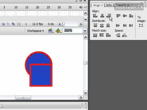 Align Objects in Flash CS3