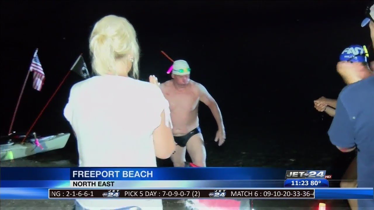 Man becomes 20th person to successfully swim across Lake Erie