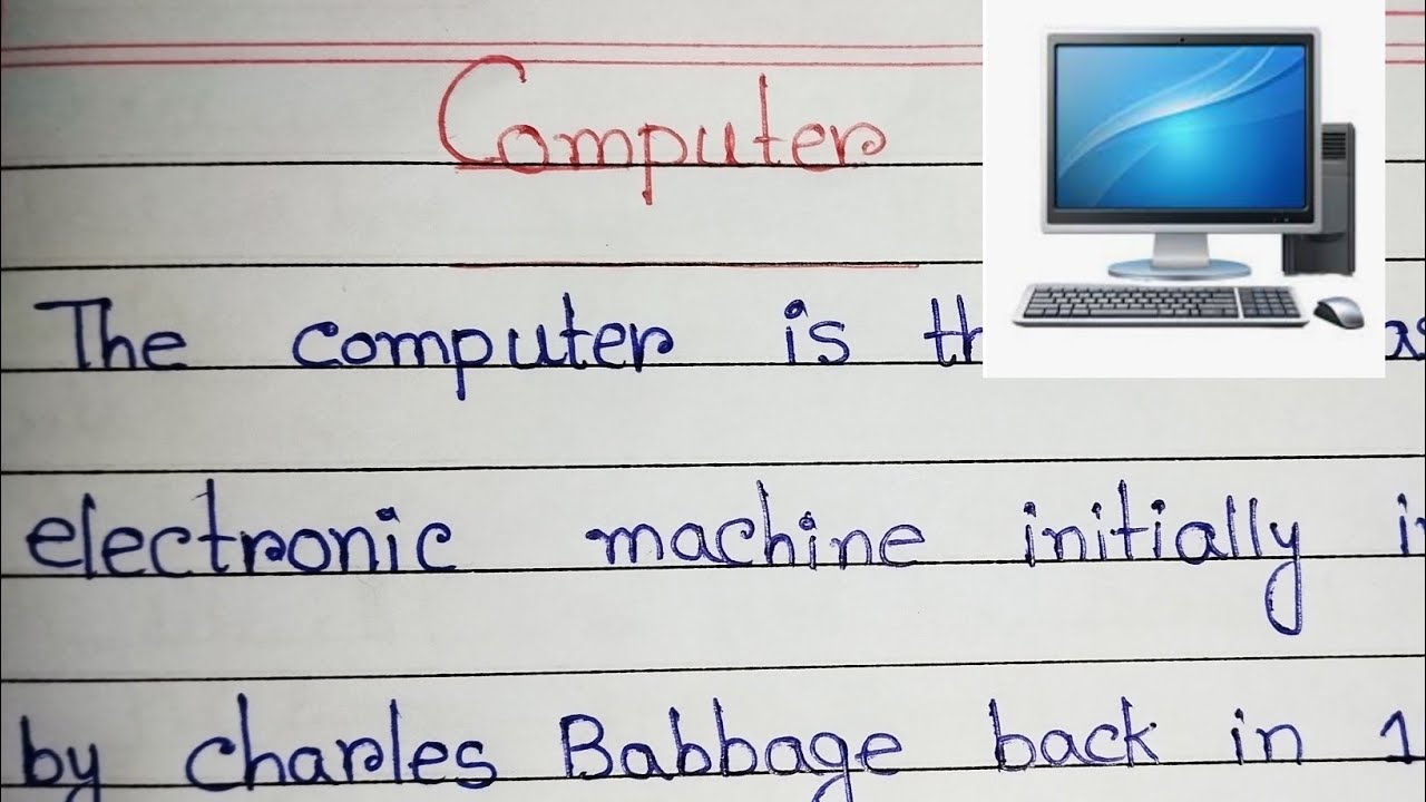 Computer// paragraph writing// English paragraph. - YouTube
