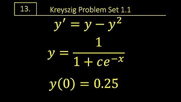 Kreyszig || Problem 1.1 Q13 | y