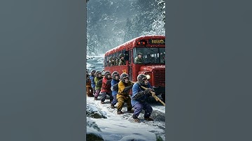 monkey rescue army bus 😥 #shorts #army #bus #ai #monkey