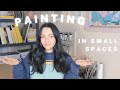 How to make art in a small space  tiny art studio setup tips