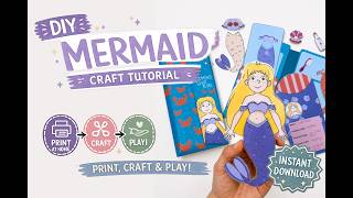 DIY Mermaid Paper Toy | Printable Craft Activity & Playset