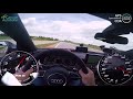 BMW motorbike passed by RS6 on Autobahn