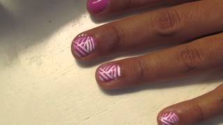 Pink Tribal Nails Tutorial