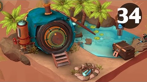 Tiny Robots Recharged Level 34 (Seaside shack) Android Gameplay...!