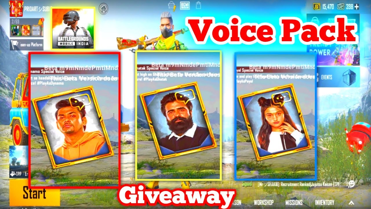 BGMI New Dynamo gaming, Payal gaming, Ghatak gaming voice pack | new ...