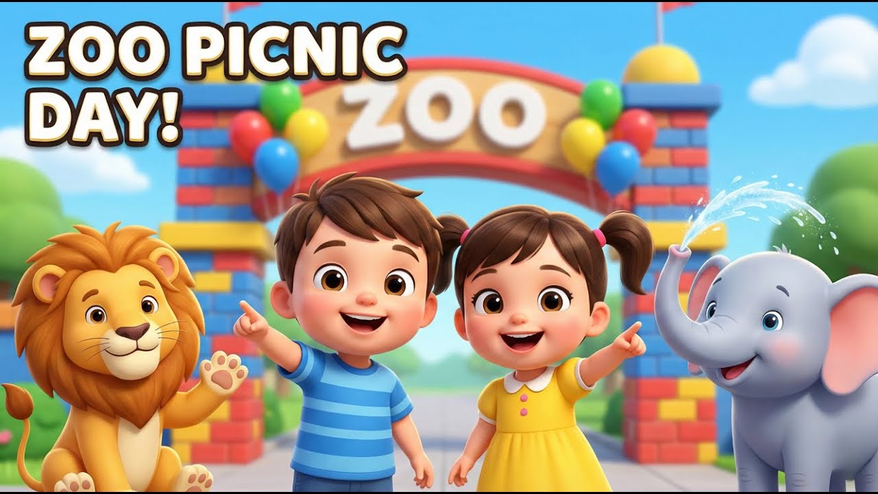 Picnic to the Zoo 🦁🦒 | Fun Zoo Song for Kids | Animal Songs for Toddlers
