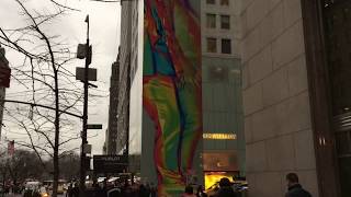 Louis Vuitton Virgil Abloh Vertical billboard + Window Displays NYC February 2019