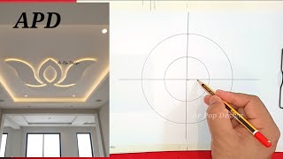 Sports Performance कमल फूल Ceiling Design Marking Tutorial | Lotus Flower Ceiling Design | @ARpopDesign 
