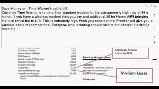 Save Money on Time Warner's cable bill.