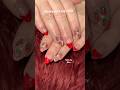 Strawberry nail art with cat eye gel polish