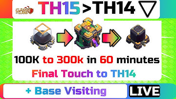 GAME STRATEGY - TH14 200K per Hour Dark Elixir Farming - Max TH14 before TH15 -COC Live