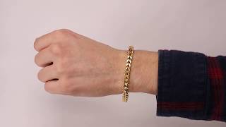 i4 - Large Italian Franco Bracelet - 7mm