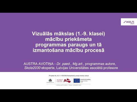 Vizuālās mākslas mācību priekšmeta programmas paraugs pamatizglītībā