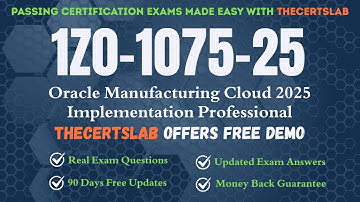 1Z0-1075-25 PDF Questions | Oracle Manufacturing Cloud 2025 Implementation Professional Exam