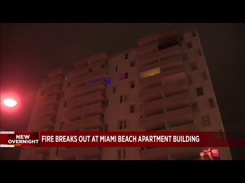 Se incendia edificio de gran altura en Miami Beach