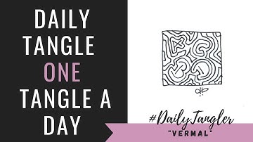 Daily Tangle - Pattern -  Vermal   |How to draw...| #DailyTangler