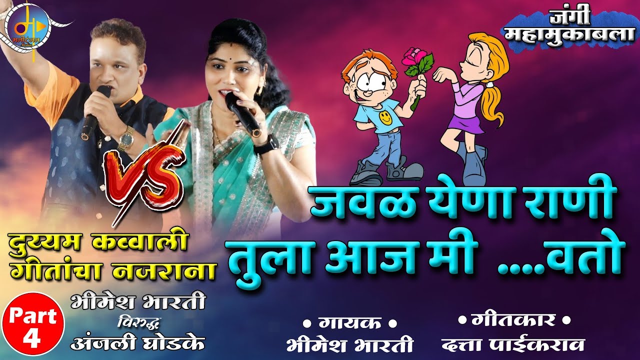 Bhimesh Bharti Vs Anjali Ghodke | Javal Yena Rani 👸 | तुला आज मी भीजवतो  - लोकगीत