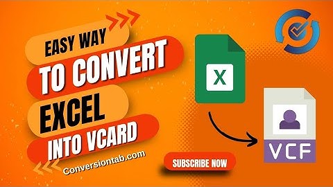 Convert EXCEL to vCARD | Simple and Easy way to convert EXCEL file into VCF | Free method to convert