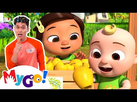 Counting Apples At The Farm | CoComelon Nursery Rhymes & Kids Songs | MyGo! Sign Language Fo