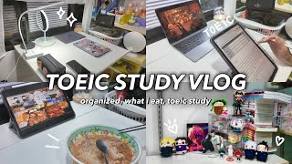 study vlog📚 room organized, what i eat, toeic study✏️