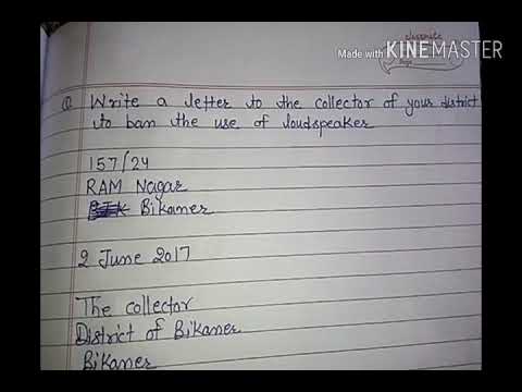 How to write a letter to ban loudspeaker - YouTube