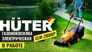 Электрическая газонокосилка HUTER ELM 2000P в работе Guide