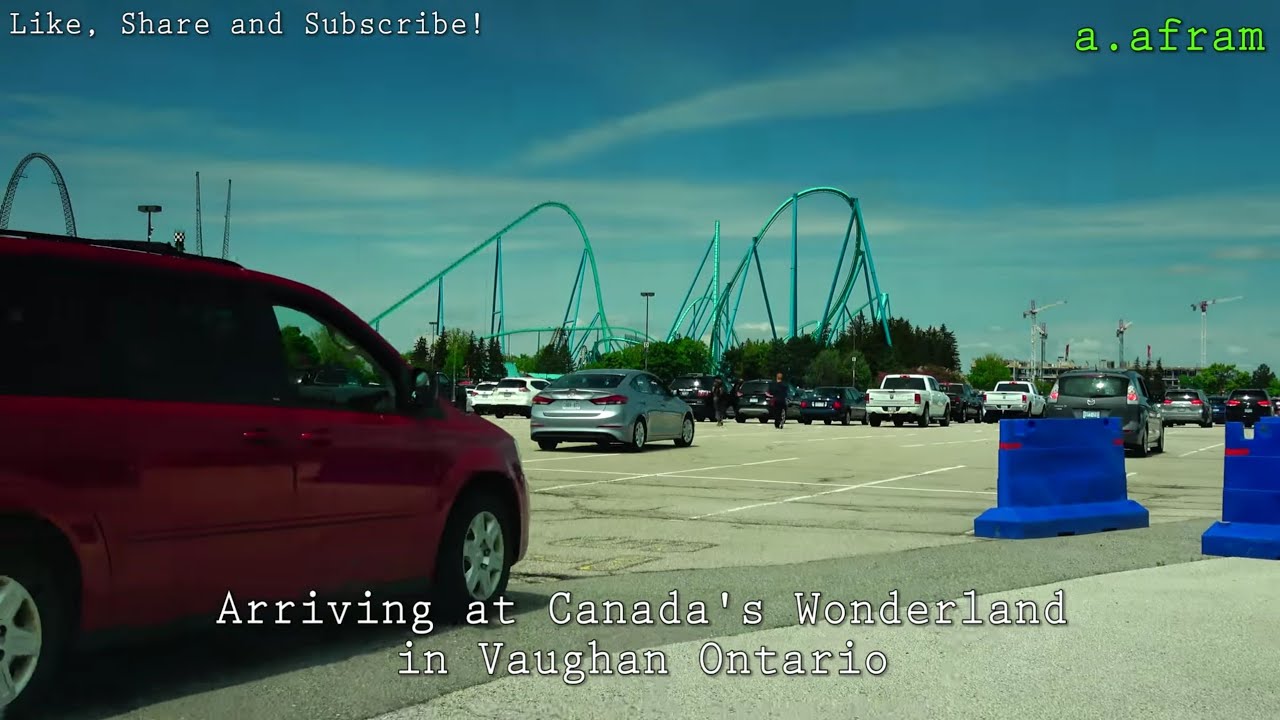 Driving to Canada's Wonderland in Vaughan from Brampton Ontario Canada 4K