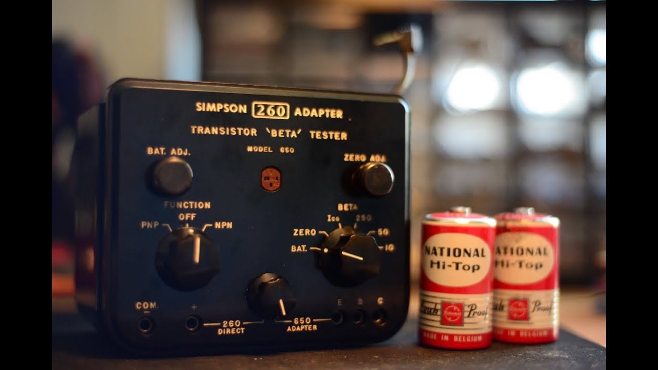 Simpson Model 650 Transistor Beta Tester - Simpson 260 Adapter.