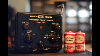 Simpson Model 650 Transistor Beta Tester - Simpson 260 Adapter.